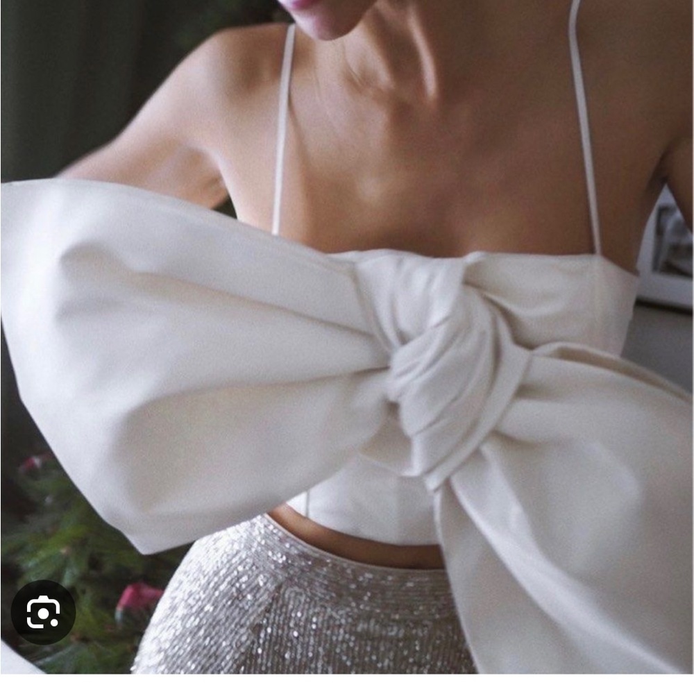 H&M Taffeta Bow Top